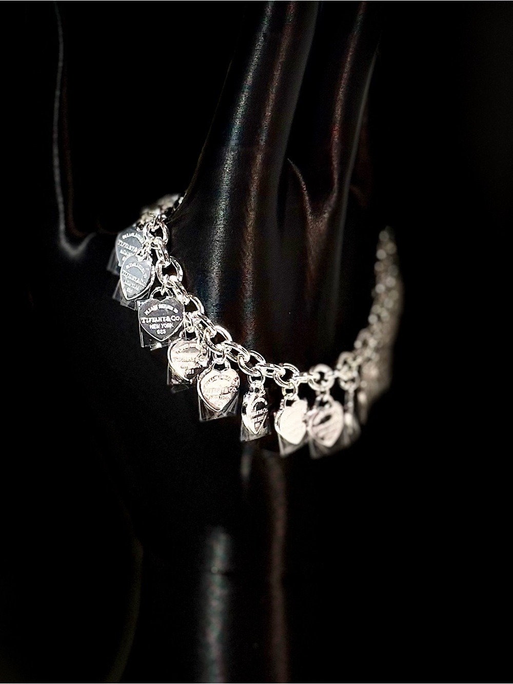 Multi - Silver Heart Charm Bracelet - Picture 4 of 6